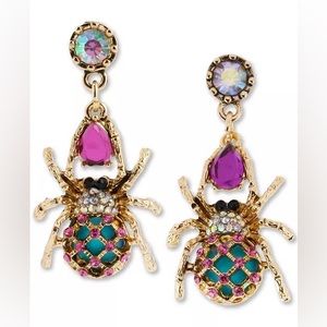 Betsey Johnson mismatch spider earings